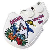 PCM-408 [パターカバー ALOHA SHARK PUTTER COVER マレットタイプ（PUレザー） WH]