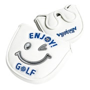 PCM-418 [パターカバー ENJOY GOLF PUTTER COVER マレットタイプ（PUレザー） WH]