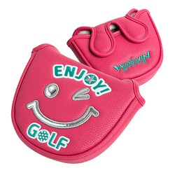 PCM-419 [パターカバー ENJOY GOLF PUTTER COVER マレットタイプ（PUレザー） ROSE]