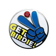 MM-609 [ゴルフマーカー MEGA MARKER GET BIRDIE！ WH×BL]