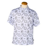 AW-41-XL [ゴルフ メンズ半袖シャツ WINWIN SMILE NEW メンズ WH×SV XLサイズ]