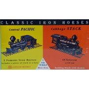 GM03602 1/120 米ビンテージ 機関車セット1 （Central Pacific＆Cabbage STACK） [組立式プラスチックモデル]
