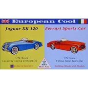 GM03604 1/72 ヨーロッパクラシックカーセット （ジャガーXK120＆フェラーリスポーツカー） [組立式プラスチックモデル]