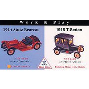 GM03607 クラシックカーセット 2（1/56 1914スタッツ・ベアキャット＆1/59 1915Tセダン） [組立式プラスチックモデル]
