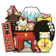 NB-JW363 [木製マグネット 姫こけし（イエロー）]