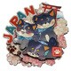 NB-JWE285 [木製エッチングマグネット 柴犬3匹 黒]