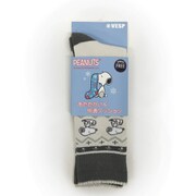 PEANUTS JR SOCKS SNJK1026 (GR)グレー JFサイズ(19-23cm) [スキーソックス ジュニア]