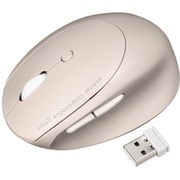静音ワイヤレス コンボ 小型エルゴノミクスマウス 充電式 5ボタン FREERO ベージュ MA-EWBBS522BG