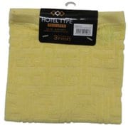 WO801403 [ウォッシュタオル 3枚組 バラエティカラー5 YELLOW]