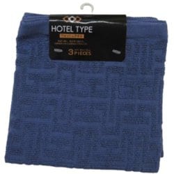 ウォッシュタオル 3枚組 バラエティカラー5 NAVY WO801409