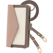 TR2way-XPAC2-GP [Xperia Ace II 用 ケース 手帳型 トリコロール 2Way スマホショルダー スマホケース エレガンテ Elegante/グレイッシュピンク]