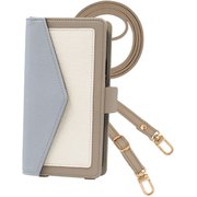 TR2way-IP15P-IG [iPhone 15 Pro 用 ケース 手帳型 トリコロール 2Way スマホショルダー スマホケース エレガンテ Elegante/アイスグレー]