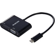 USB Type-C - VGA 変換アダプタ 15cm WUXGA 60Hz PD60W ブラック AD-CVGAPDBK2