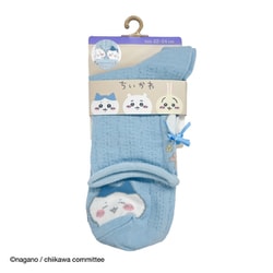 ちいかわ リボン付 クルー丈 サックス 22-24cm