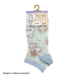 ちいかわ モモンガ 薄手スニーカー丈 サックス 22-24cm