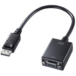 DisplayPort-VGA 変換アダプタ ケーブル一体型 20cm アクティブタイプ ブラック AD-DPV06