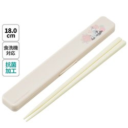 抗菌 音の鳴らない箸・箸箱セット ムーミンライトカラー ABC3AG