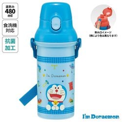 抗菌 直飲プラワンタッチボトル 480ml ドラえもん/ギンガム PSB5SANAG