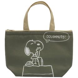 208460-25 PEANUTS 保冷保温ミニトート スヌーピー カーキ