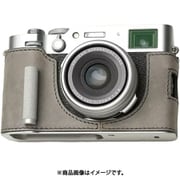 富士フイルム X100VI用 本革ケース ヴィンテージ風 メタルグリップ付 ディープグレー PTBD003