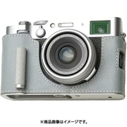富士フィルム X100VI用 本革ケース クラシック メタルグリップ付 ライトブルー PTBD009
