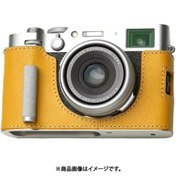 富士フィルム X100VI用 本革ケース クラシック メタルグリップ付 ビビッドイエロー PTBD010