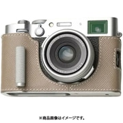 富士フィルム X100VI用 本革ケース クラシック メタルグリップ付 ベージュ PTBD011