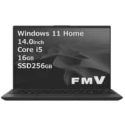 ノートパソコン/FMV UHシリーズ/14型/Core i5-1235U/メモリ 16GB/SSD 256GB/Windows 11 Home/Office Home and Business 2024/ピクトブラック FMVU75J3B