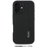 TUHCP16SRCPK [iPhone 16用 ケース 本革 バックカバー フチ高設計 縦型カードスロット付カード1枚収納可能 ブラック]
