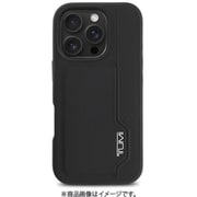 TUHCP16LRCPK [iPhone 16 Pro用 ケース 本革 バックカバー フチ高設計 縦型カードスロット付カード1枚収納可能 ブラック]