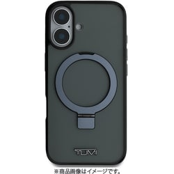 TUHMP16SSSFK [iPhone 16用 ケース バックカバー フチ高設計 スマホリング＆スタンド機能 Magsafe充電対応 ブラック]