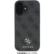 GUHMP16SP4SM4MK [iPhone 16用 ケース モノグラムバックカバー スモール4G＆クラッシックロゴ フチ高設計 Magsafe充電対応 ブラック]
