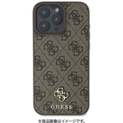 GUHMP16LP4SM4MW [iPhone 16 Pro用 ケース モノグラムバックカバー スモール4G＆クラッシックロゴ フチ高設計 Magsafe充電対応 ブラウン]