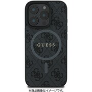 GUHMP16LG4GFRK [iPhone 16 Pro用 ケース バックカバー モノグラム クラッシックロゴ フチ高設計 Magsafe充電対応 ブラック]
