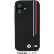 BMHMP16S23PUTRK [iPhone 16用 ケース バックカバー メッシュテクスチャートリコロールストライプとメタルロゴが躍動感あるデザイン Magsafe充電対応 ブラック]