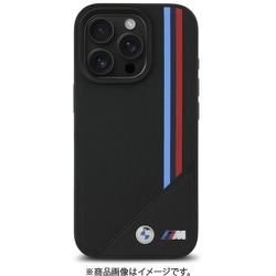 BMHMP16L23PUTRK [iPhone 16 Pro用 ケース バックカバー メッシュテクスチャートリコロールストライプとメタルロゴが躍動感あるデザイン Magsafe充電対応 ブラック]