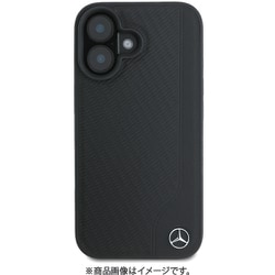 MEHMP16S23RBGVK [iPhone 16用 ケース 本革 バックカバー 背面右下部にメタルロゴを配置 Magsafe充電対応 ブラック]