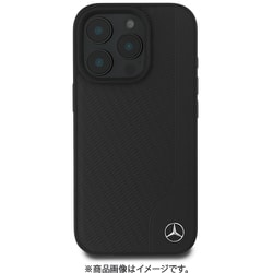 MEHMP16L23RBGVK [iPhone 16 Pro用 ケース 本革 バックカバー 背面右下部にメタルロゴを配置 Magsafe充電対応 ブラック]