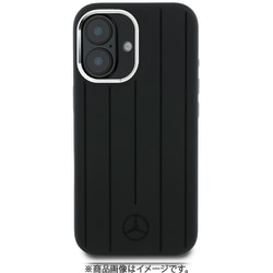 MEHMP16S23SUVSK [iPhone 16用 ケース シリコン バックカバー 縦ラインのデザイン Magsafe充電対応 ブラック]