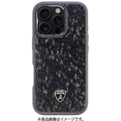 LB-TPUPCMIP16P-HU/D14-GD [iPhone 16 Pro用 ケース 高級 カーボンファイバー バックカバー Magsafe充電対応]