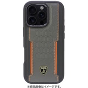 LB-TPUPCMIP16P-RE/D1-OE [iPhone 16 Pro用 ケース 高級 本革 バックカバー Magsafe充電対応 オレンジライン]