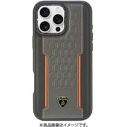 LB-TPUPCMIP16PM-RE/D1-OE [iPhone 16 Pro MAX用 ケース 高級 本革 バックカバー Magsafe充電対応 オレンジライン]