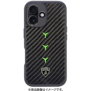 LB-TPUPCMIP16-RE/D4-GN [iPhone 16用 ケース 高級 リアルカーボン バックカバー Magsafe充電対応]