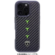 LB-TPUPCMIP16P-RE/D4-GN [iPhone 16 Pro用 ケース 高級 リアルカーボン バックカバー Magsafe充電対応]