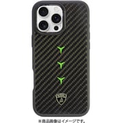 LB-TPUPCMIP16PM-RE/D4-GN [iPhone 16 Pro MAX用 ケース 高級 リアルカーボン バックカバー Magsafe充電対応]