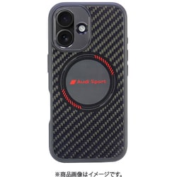 AUS-TPUPCMIP16-RSQ/D5-BK [iPhone 16用 ケース 高級 カーボン バックカバー Magsafe充電対応]