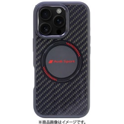 AUS-TPUPCMIP16P-RSQ/D5-BK [iPhone 16 Pro用 ケース 高級 カーボン バックカバー Magsafe充電対応]