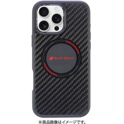 AUS-TPUPCMIP16PM-RSQ/D5-BK [iPhone 16 Pro MAX用 ケース 高級 カーボン バックカバー Magsafe充電対応]