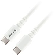 100W対応 USB2.0ケーブル USB Type-C(オス)-USB Type-C(オス) 充電/データ転送ケーブル 1.0m ホワイト GH-UCCCC10-WH
