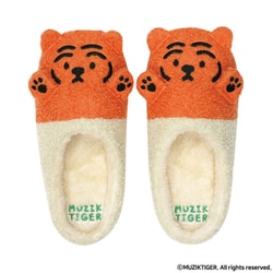 MUZIK TIGER ファースリッパ レディース フリーサイズ ORANGE SH-42415